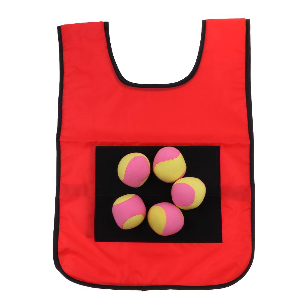 Early Education Training Parent Kids Sticky Ball Catch Game Red for Adult