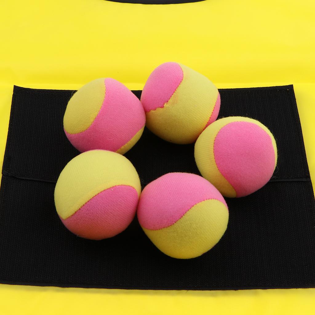 Early Education Training Parent Kids Sticky Ball Catch Game Yellow for Adult