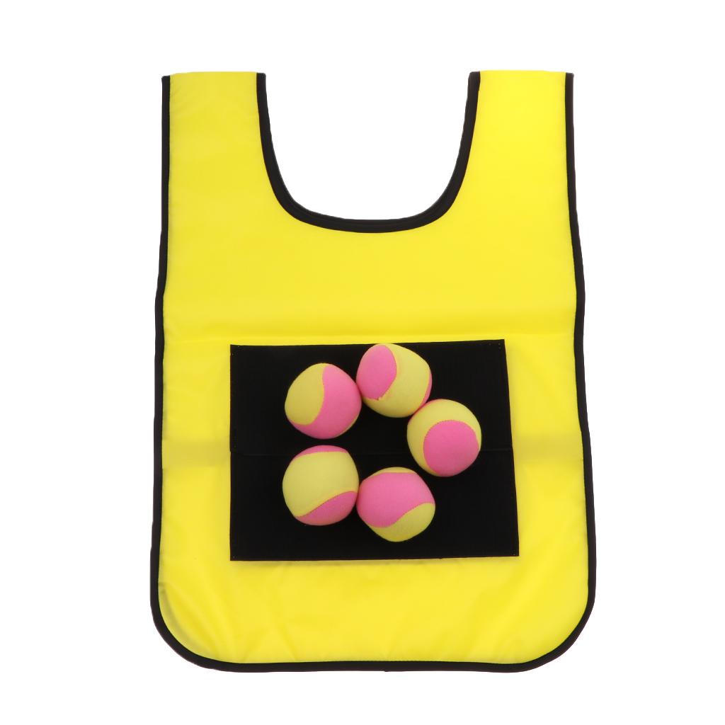 Early Education Training Parent Kids Sticky Ball Catch Game Yellow for Adult