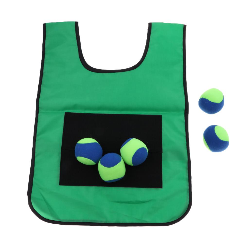 Early Education Training Parent Kids Sticky Ball Catch Game Green for Adult