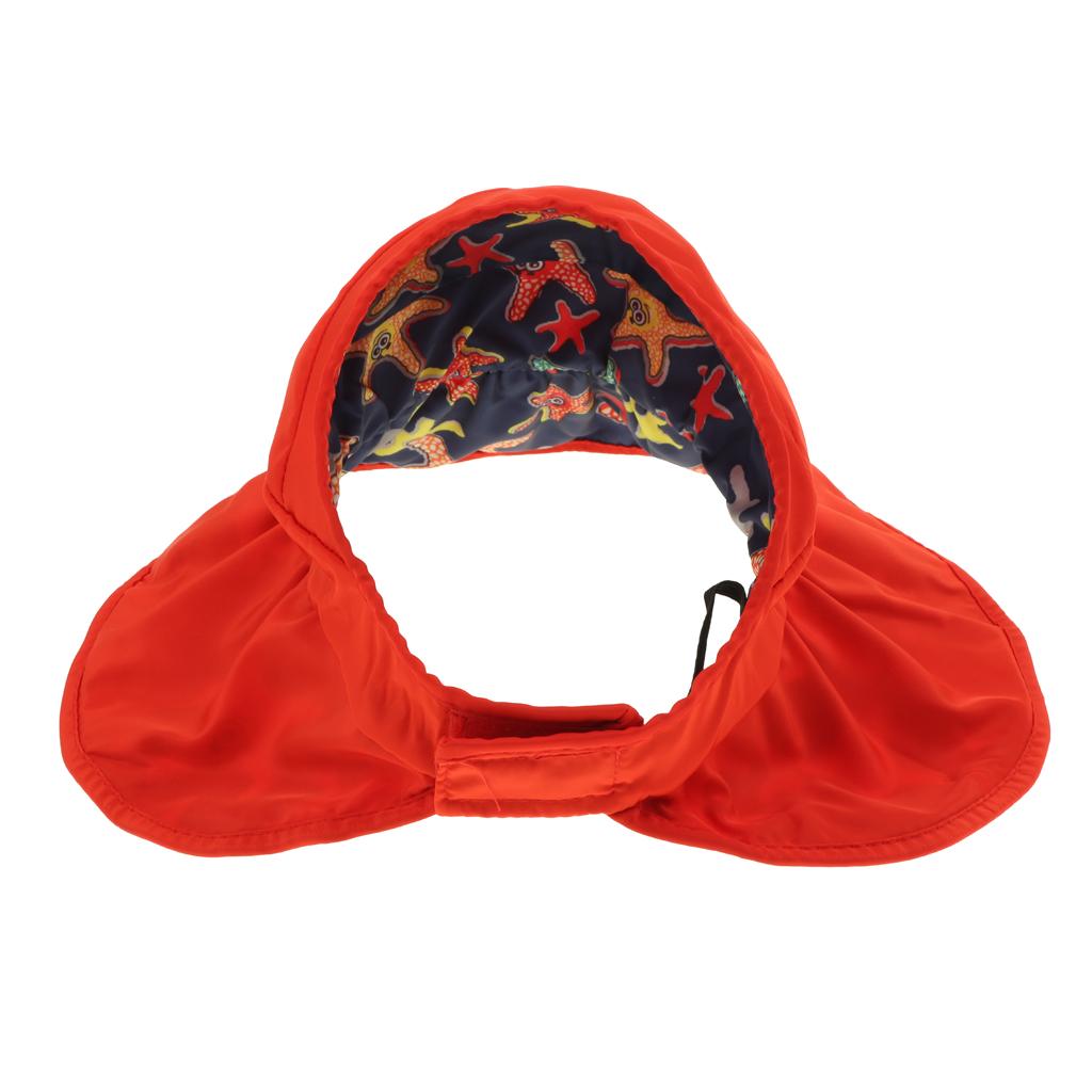 Summer Children's Sun Visor Hat Beach Hat Wide Brim Adjustable Cap Red