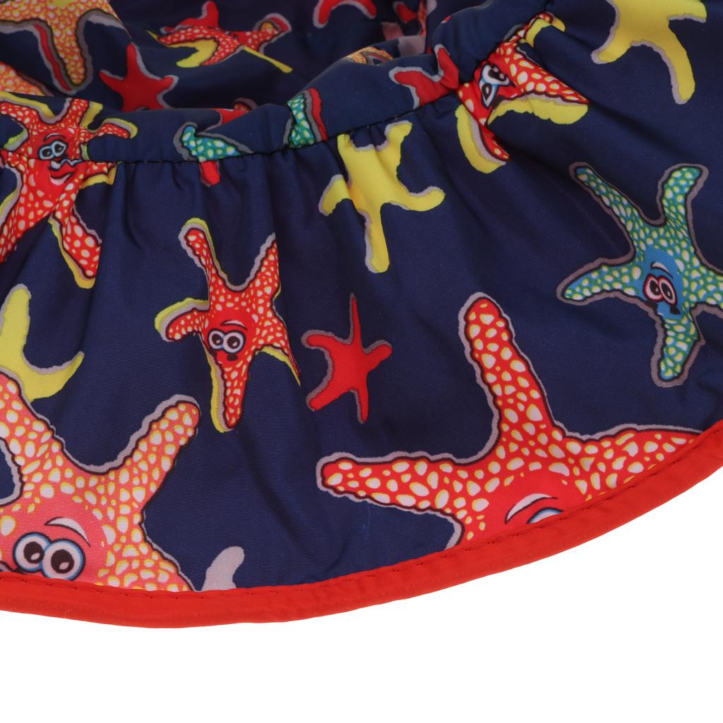 Summer Children's Sun Visor Hat Beach Hat Wide Brim Adjustable Cap Red
