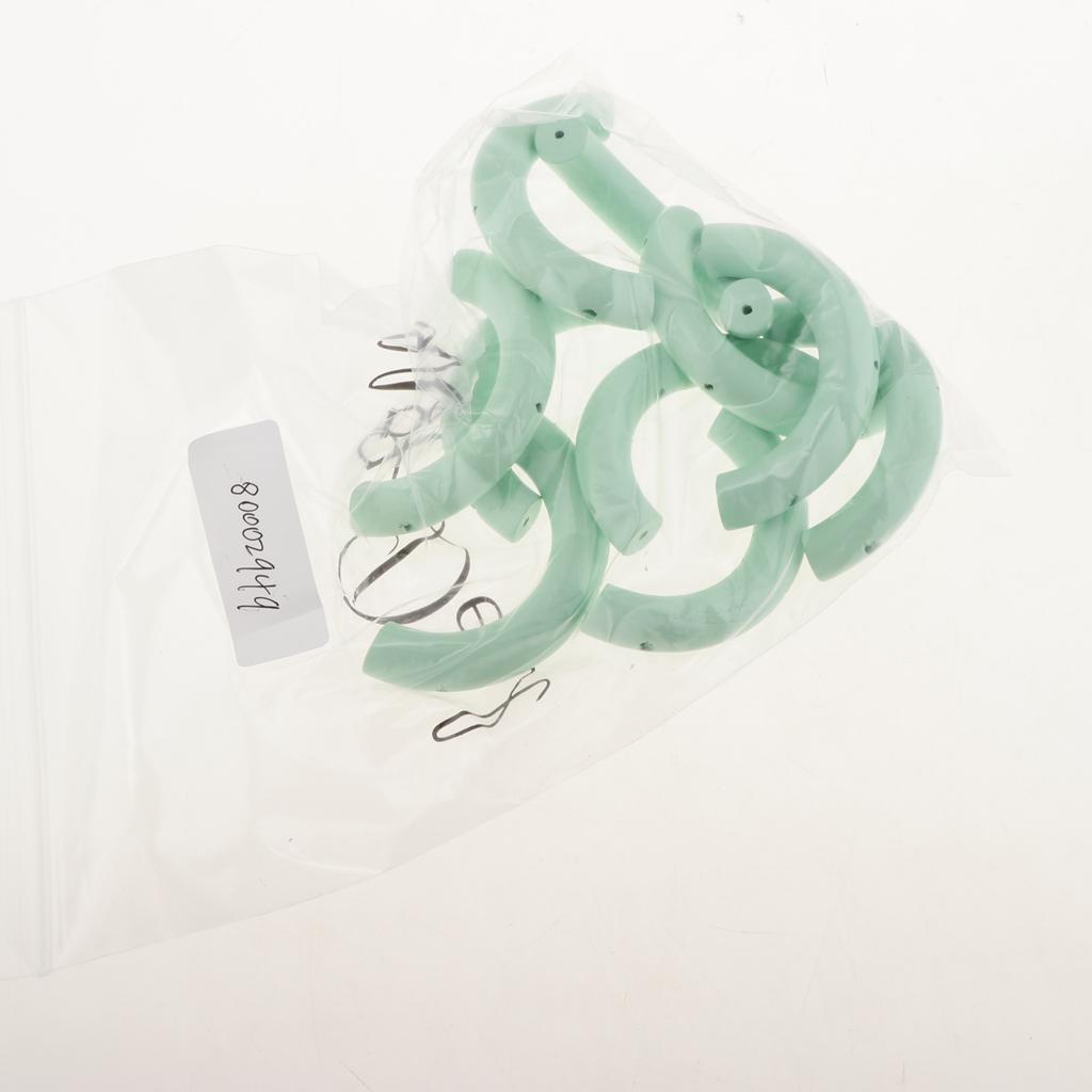 10 Pieces Colored Three-Hole Wood Ring Teether for Baby Teether Toys Green