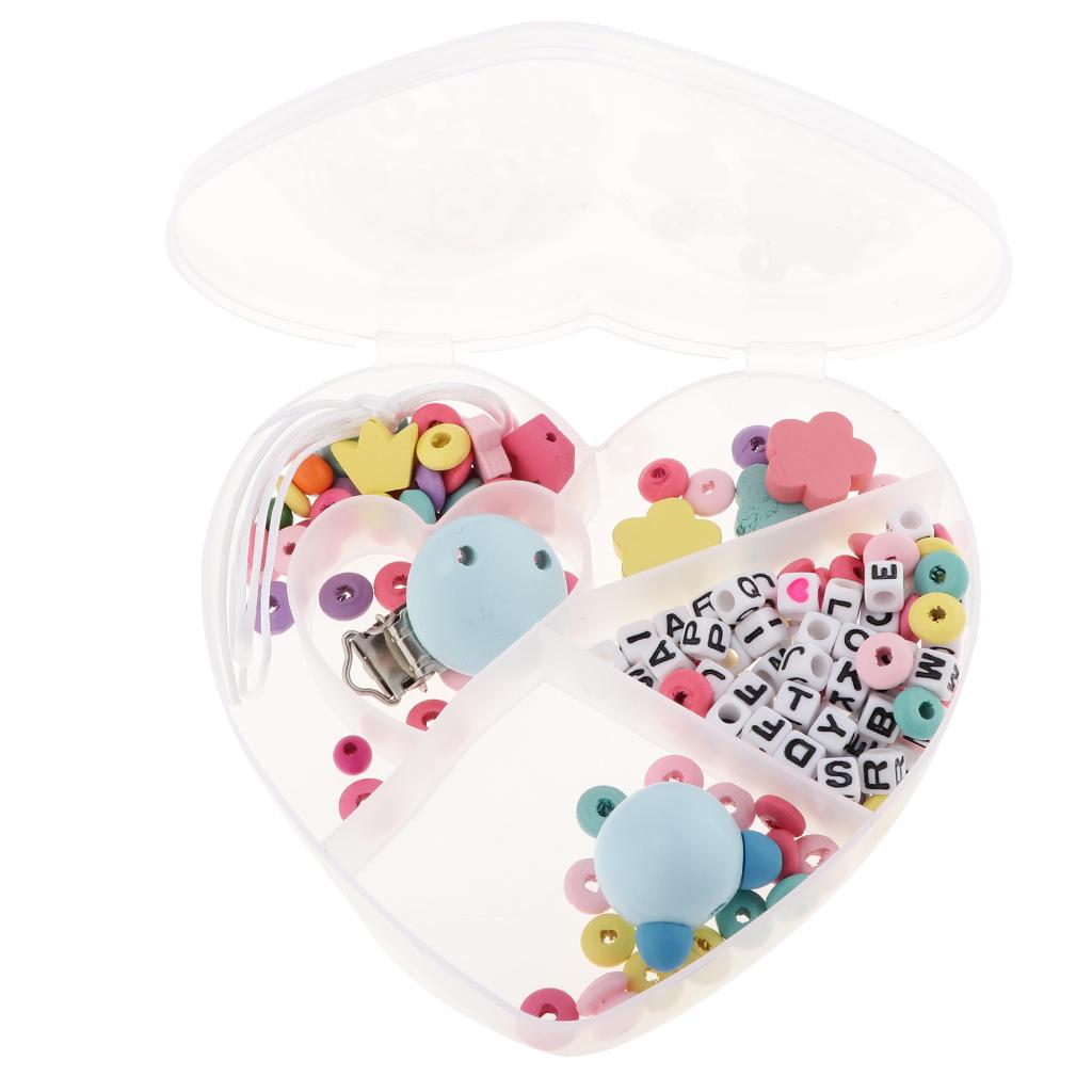 Cartoon Baby Dummy Clips Character Wooden Infant DIY Pacifier Clip Chain Holder