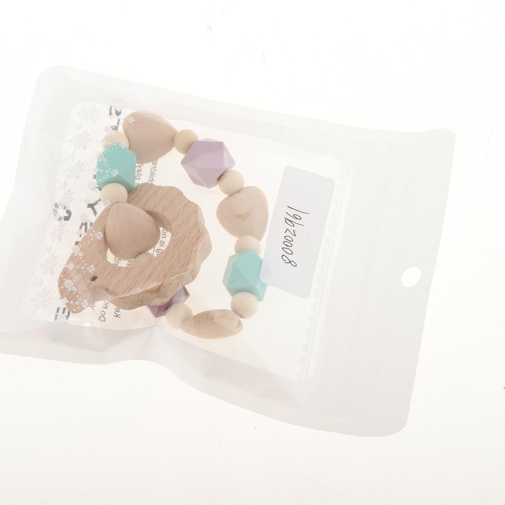 Baby Wooden Teether Nursing Bracelet Food Grade Style 2-Hedgehog