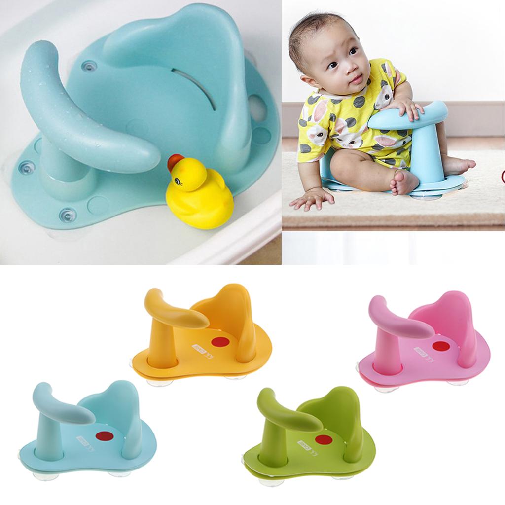 Baby Shower Seat Bath Seat Support Kids Sit Up in Tub Yellow