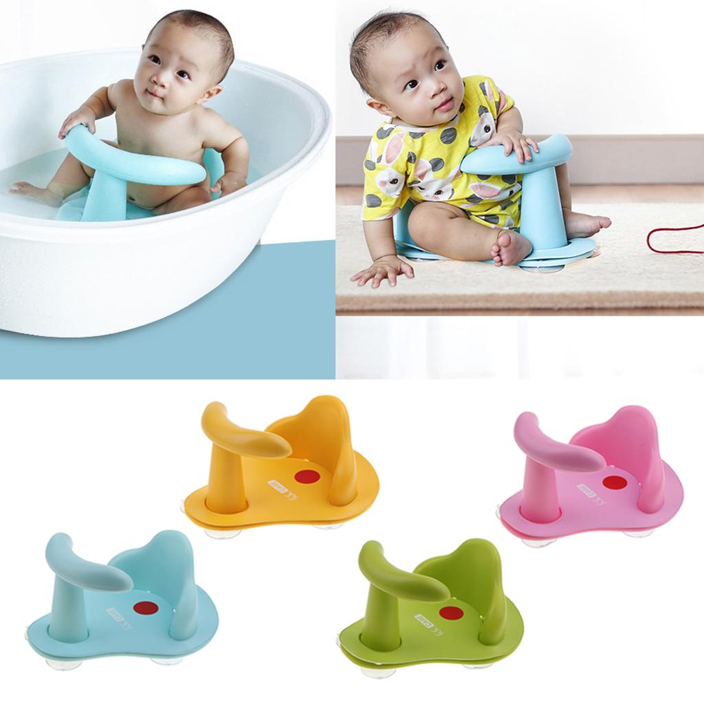 Baby Shower Seat Bath Seat Support Kids Sit Up in Tub Yellow