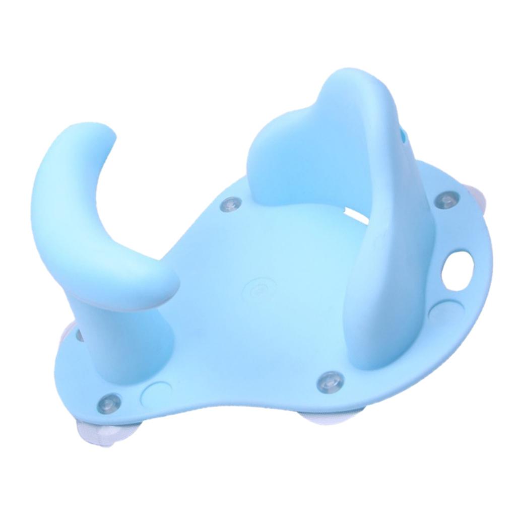 Baby Shower Seat Bath Seat Support Kids Sit Up in Tub Blue