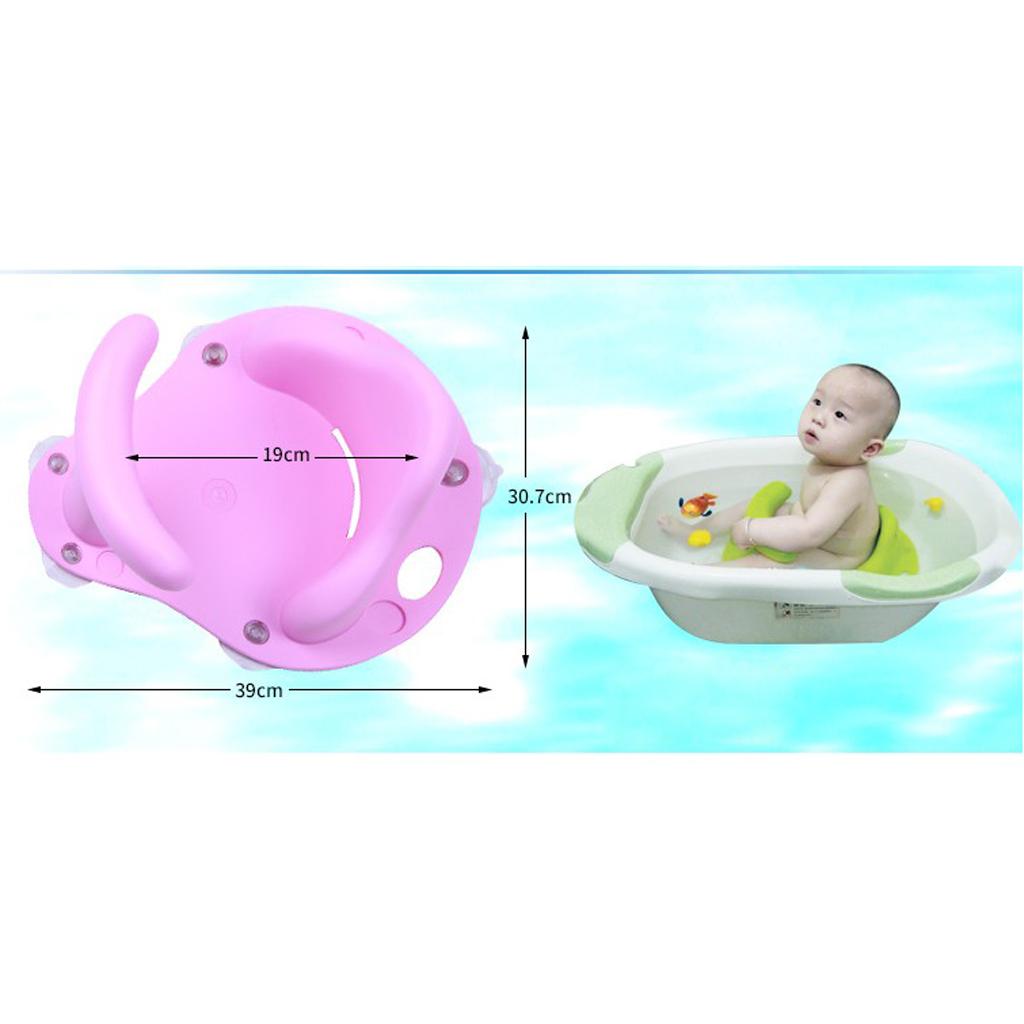 Baby Shower Seat Bath Seat Support Kids Sit Up in Tub Pink