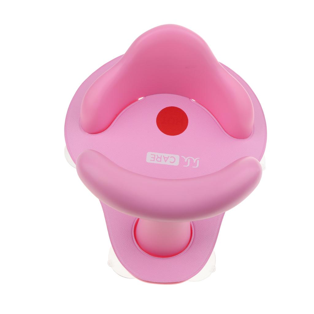 Baby Shower Seat Bath Seat Support Kids Sit Up in Tub Pink