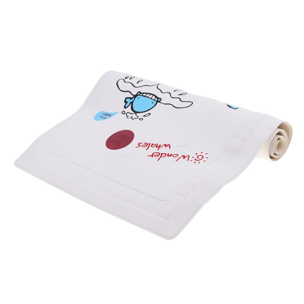 KIDS CHILDS SAFETY LONG STRONG SUCTION NON SLIP BATH SHOWER MAT Whale