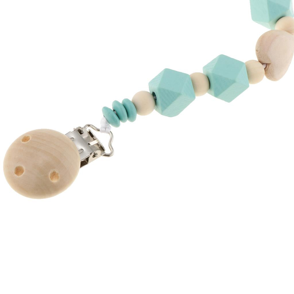 Baby Kids Color Wooden Children'S Cartoon Nipple Holder Green Hippocampus
