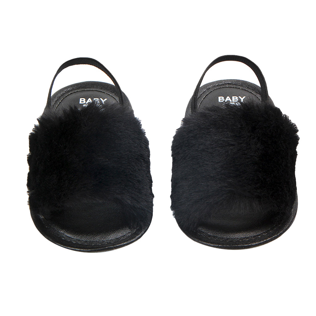 Baby Toddler Girls Sandals First Walker Shoes for 0-24 Months 0-6M Black