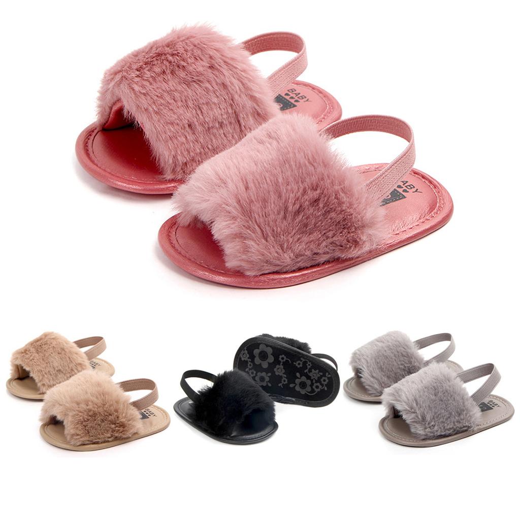 Baby Toddler Girls Sandals First Walker Shoes for 0-24 Months 6-12M Black