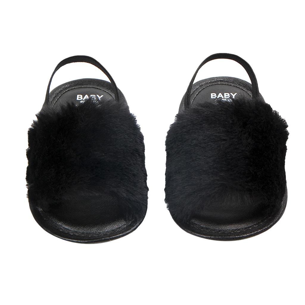 Baby Toddler Girls Sandals First Walker Shoes for 0-24 Months 12-18M Black