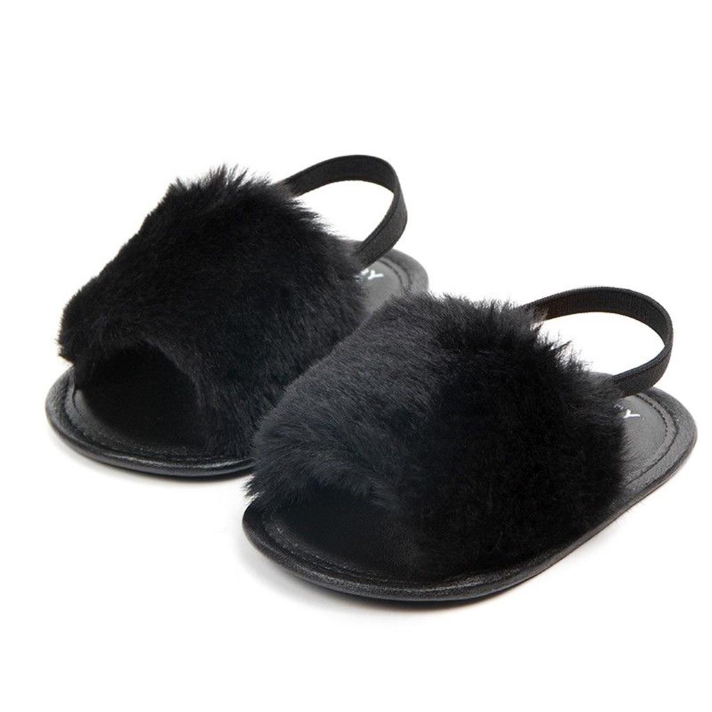 Baby Toddler Girls Sandals First Walker Shoes for 0-24 Months 12-18M Black