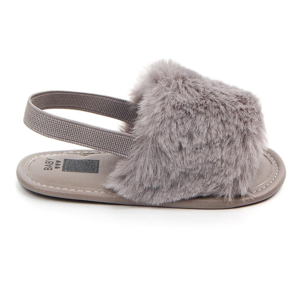Baby Toddler Girls Sandals First Walker Shoes for 0-24 Months 0-6M Gray