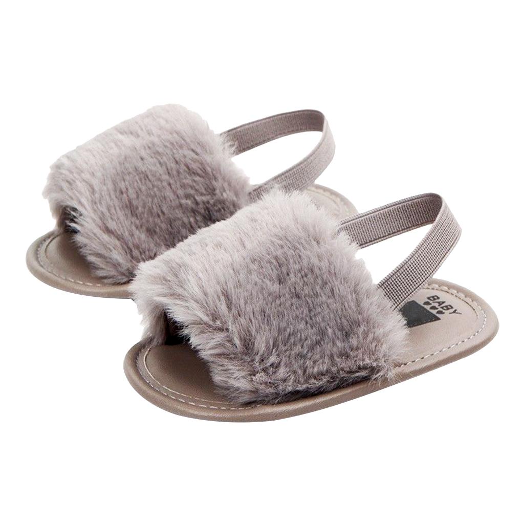 Baby Toddler Girls Sandals First Walker Shoes for 0-24 Months 0-6M Gray