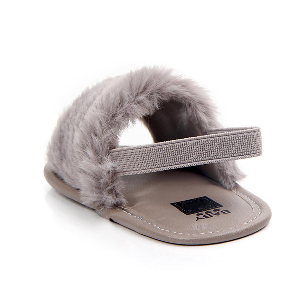 Baby Toddler Girls Sandals First Walker Shoes for 0-24 Months 6-12M Gray