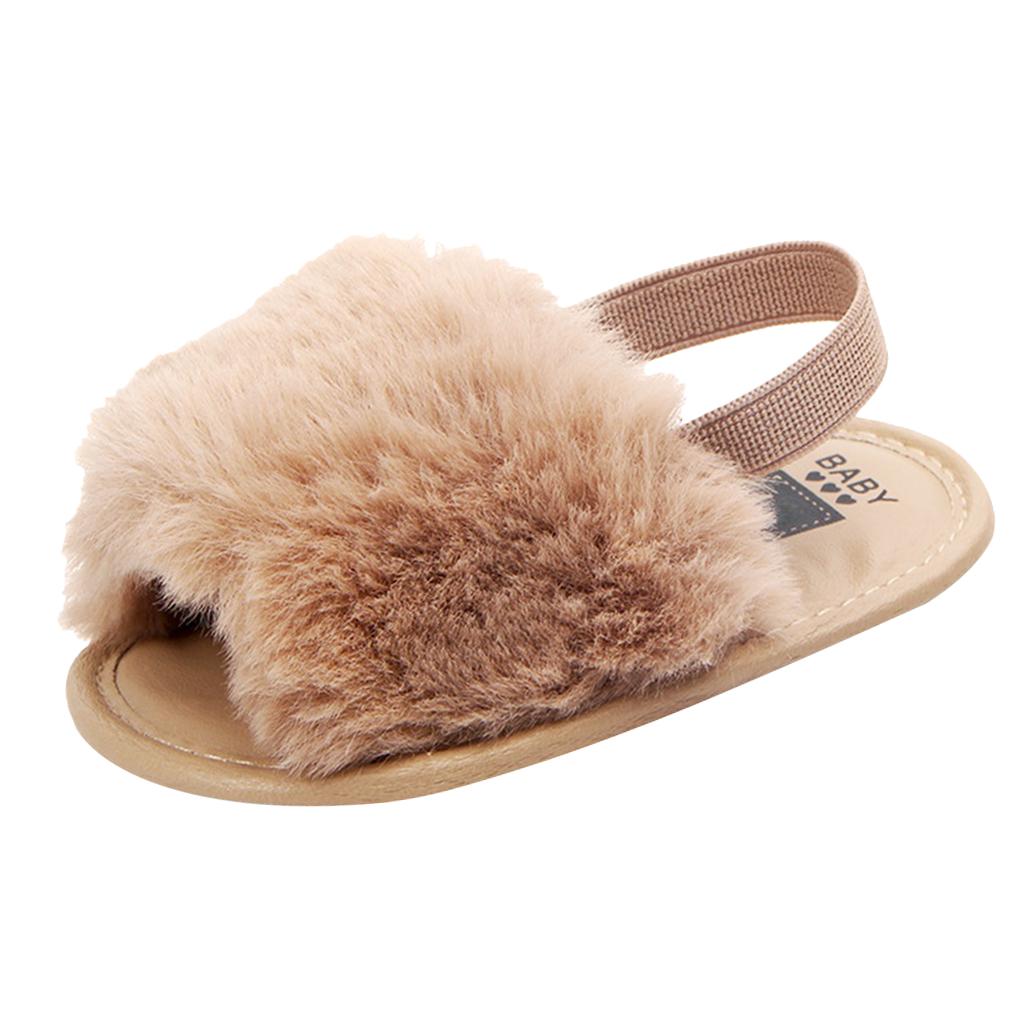 Baby Toddler Girls Sandals First Walker Shoes for 0-24 Months 0-6M Khaki