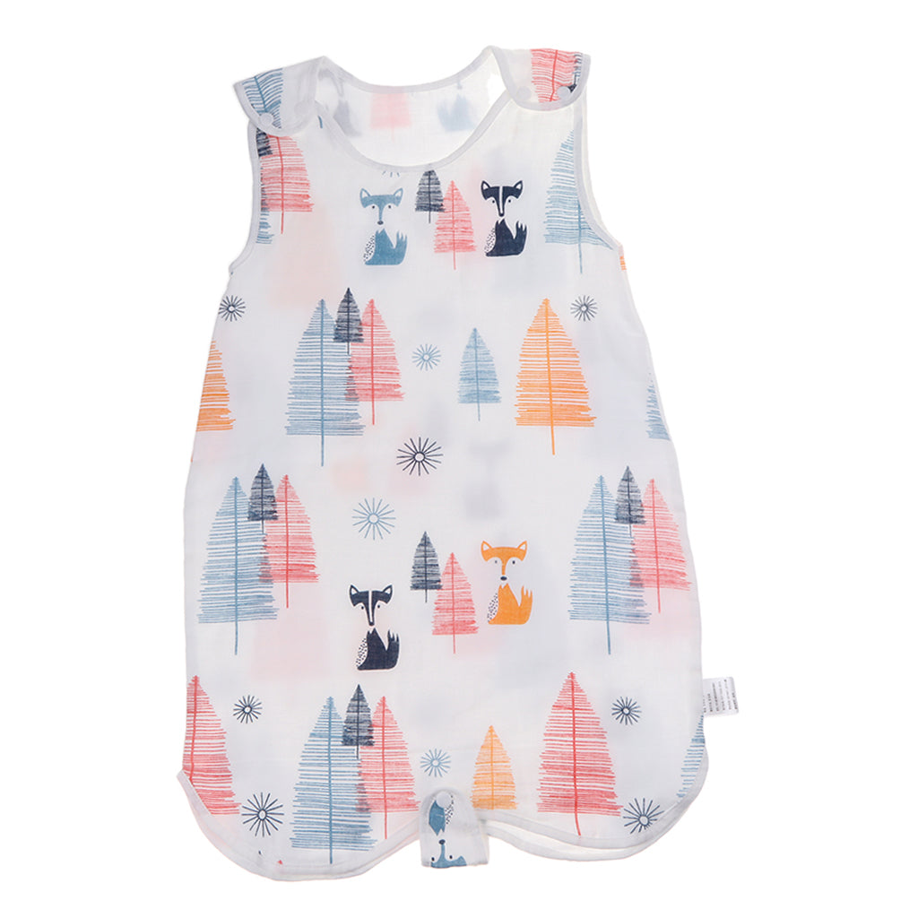 Infant Cotton Four-Layer Gauze Sleeveless Sleeping Bag M Forest