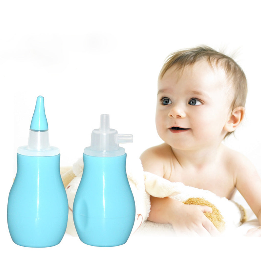 Baby Safety Nose Cleaner Vacuum Suction Nasal Aspirator Flu Protections Blue