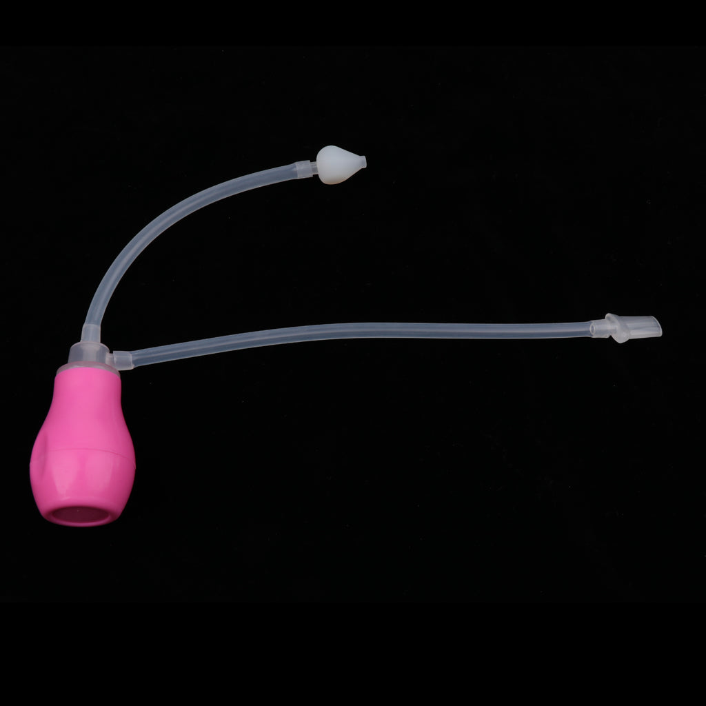 Baby Safety Nose Cleaner Vacuum Suction Nasal Aspirator Flu Protections Pink