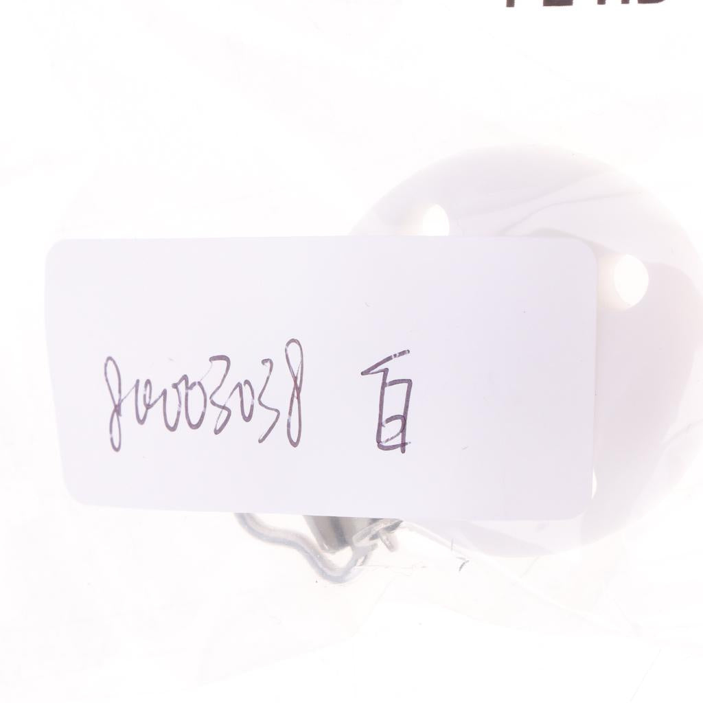 Cute Baby Pacifier Round Silicone Soother Clip Metal Holders Clasp White