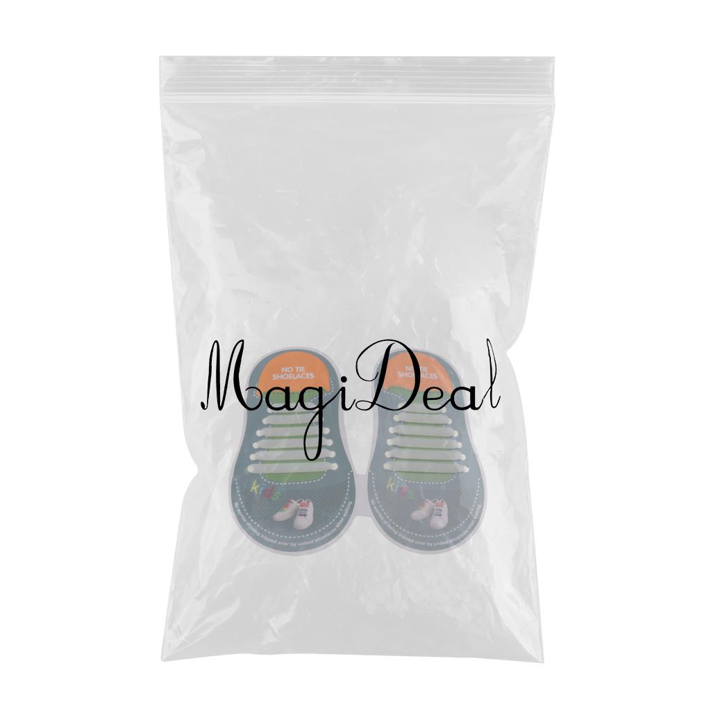 Easy No Tie Shoelaces Elastic Silicone Flat Shoe Lace Set for Kids Grow In the Dark