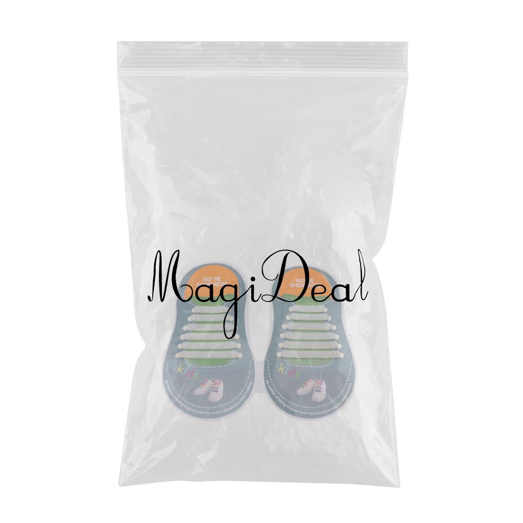Easy No Tie Shoelaces Elastic Silicone Flat Shoe Lace Set for Kids Blue Change