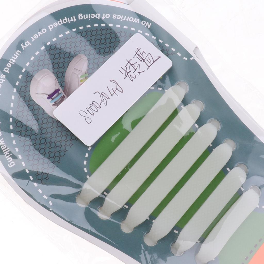 Easy No Tie Shoelaces Elastic Silicone Flat Shoe Lace Set for Kids Blue Change