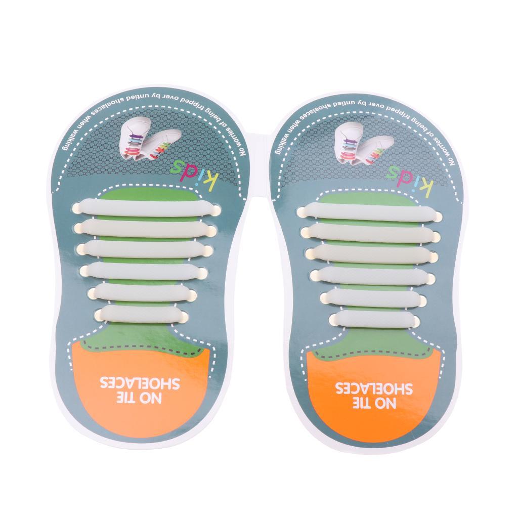 Easy No Tie Shoelaces Elastic Silicone Flat Shoe Lace Set for Kids Purple Change