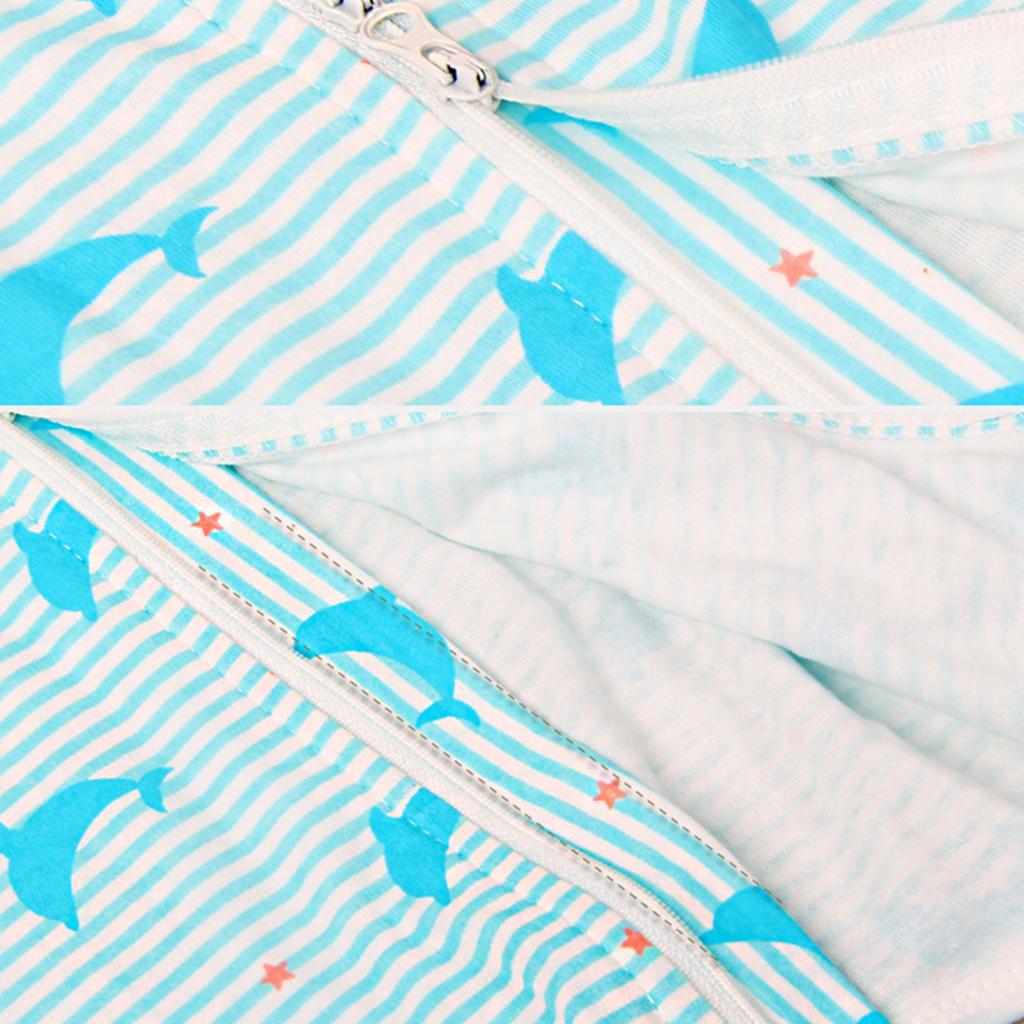 Kids Baby Wearable Blanket Safe Long Sleeve Cotton Sleeping Bag 1-2T Dolphins