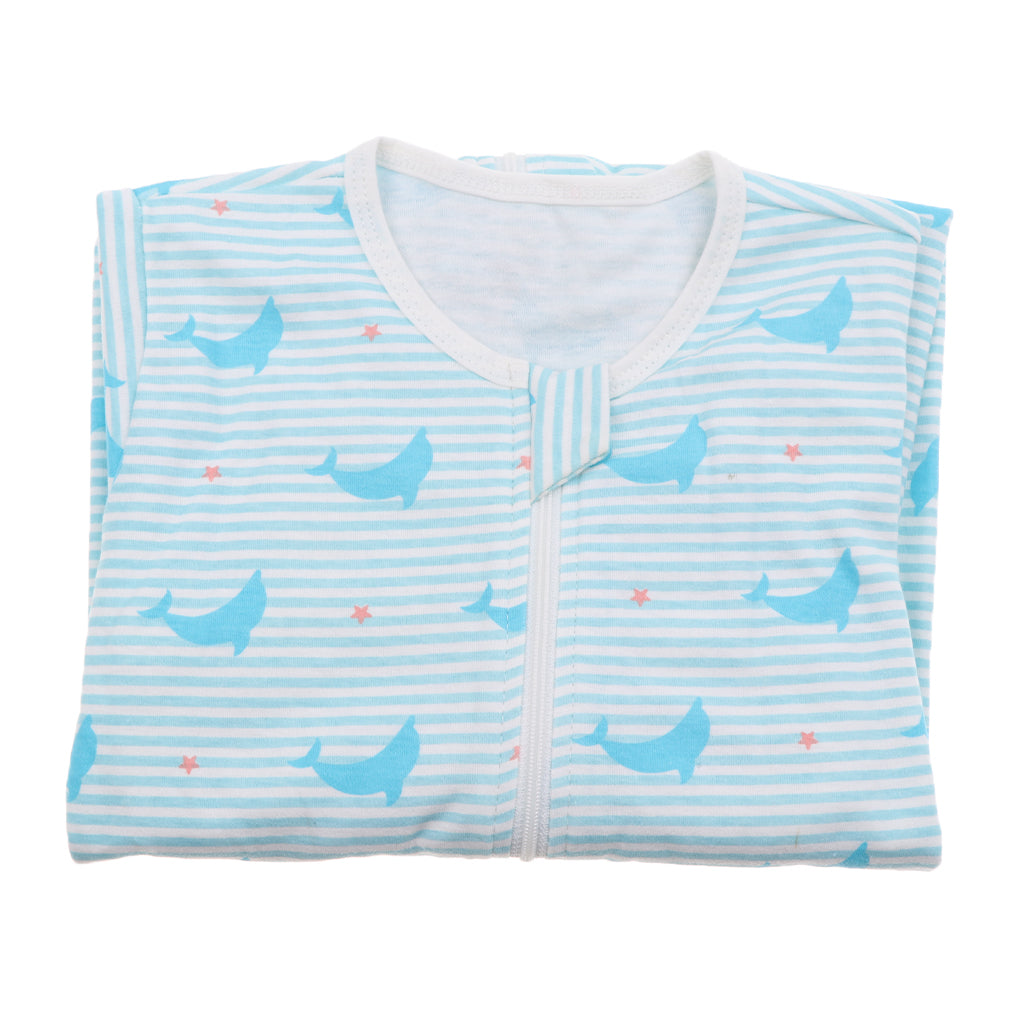 Kids Baby Wearable Blanket Safe Long Sleeve Cotton Sleeping Bag 3-4T Dolphins