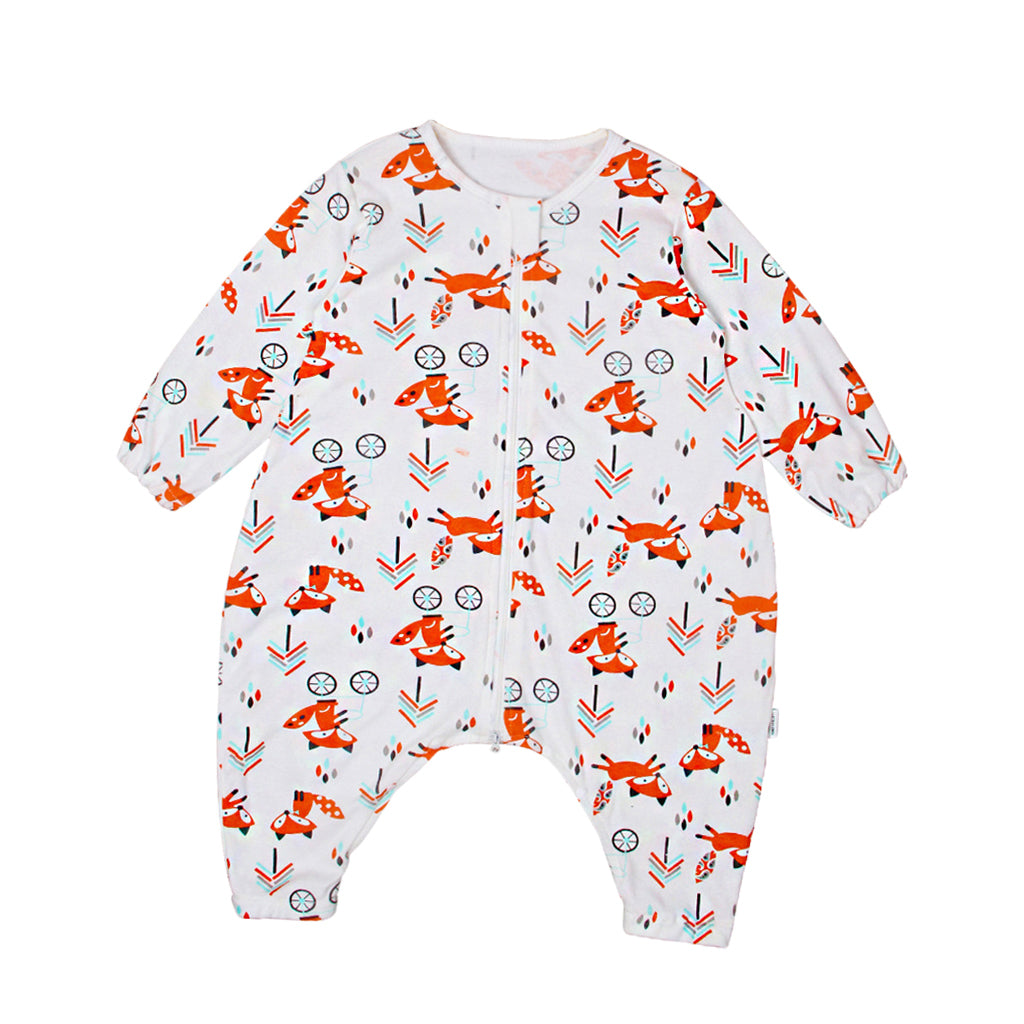 Kids Baby Wearable Blanket Safe Long Sleeve Cotton Sleeping Bag 3-4T Fox
