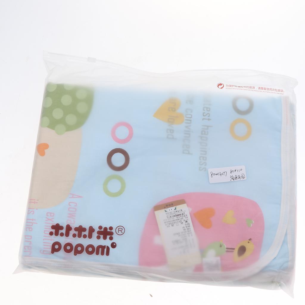 Baby Waterproof Cotton Urine Mat Nappy Bed Changing Diaper Pad 80x110cm Blue