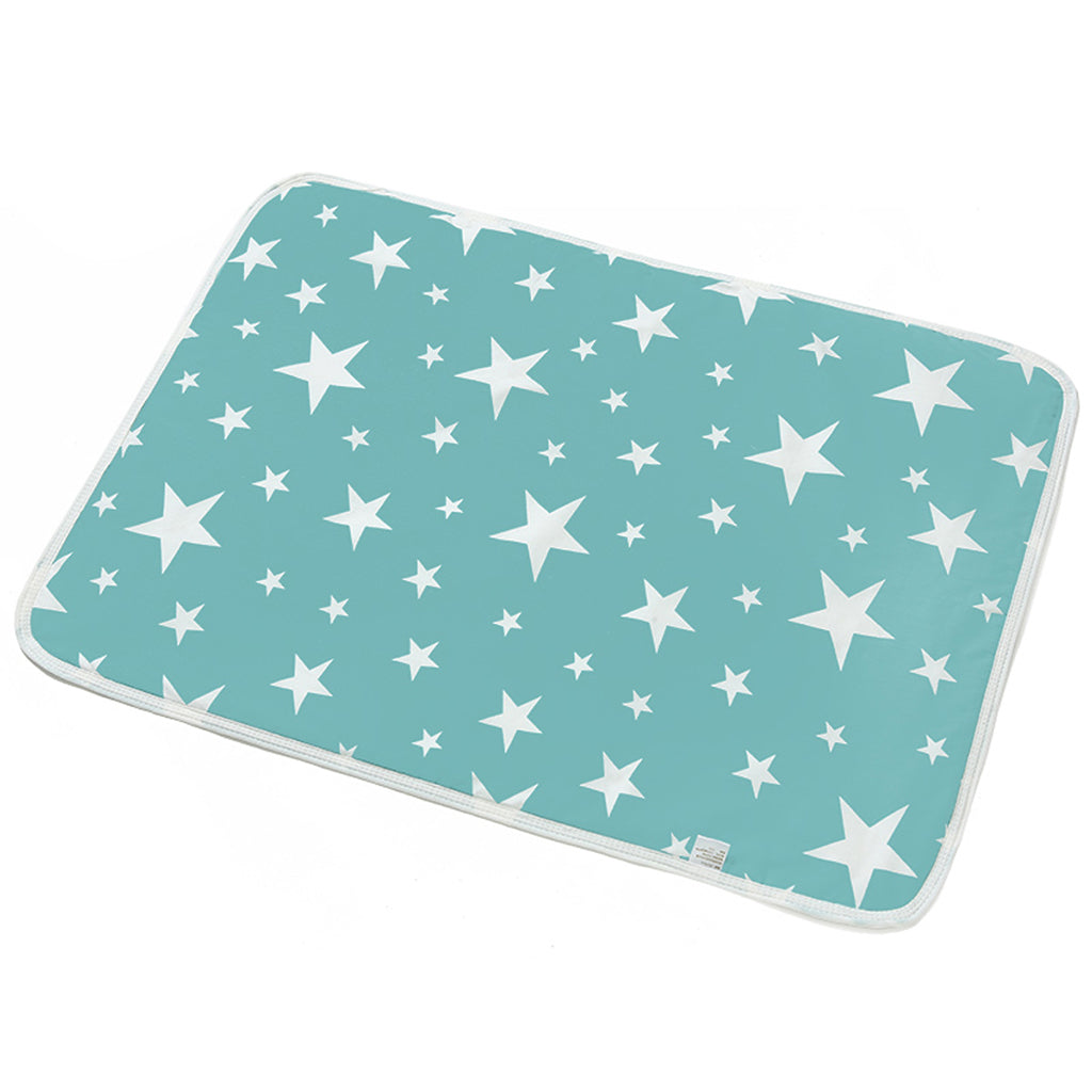 Baby Waterproof Cotton Urine Mat Nappy Bed Changing Diaper Pad 50x70cm Green Star