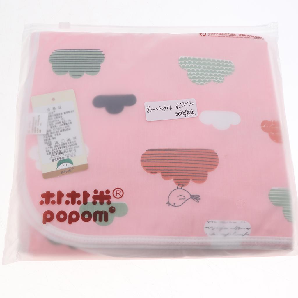 Baby Waterproof Cotton Urine Mat Nappy Bed Changing Diaper Pad 50x70cm Pink