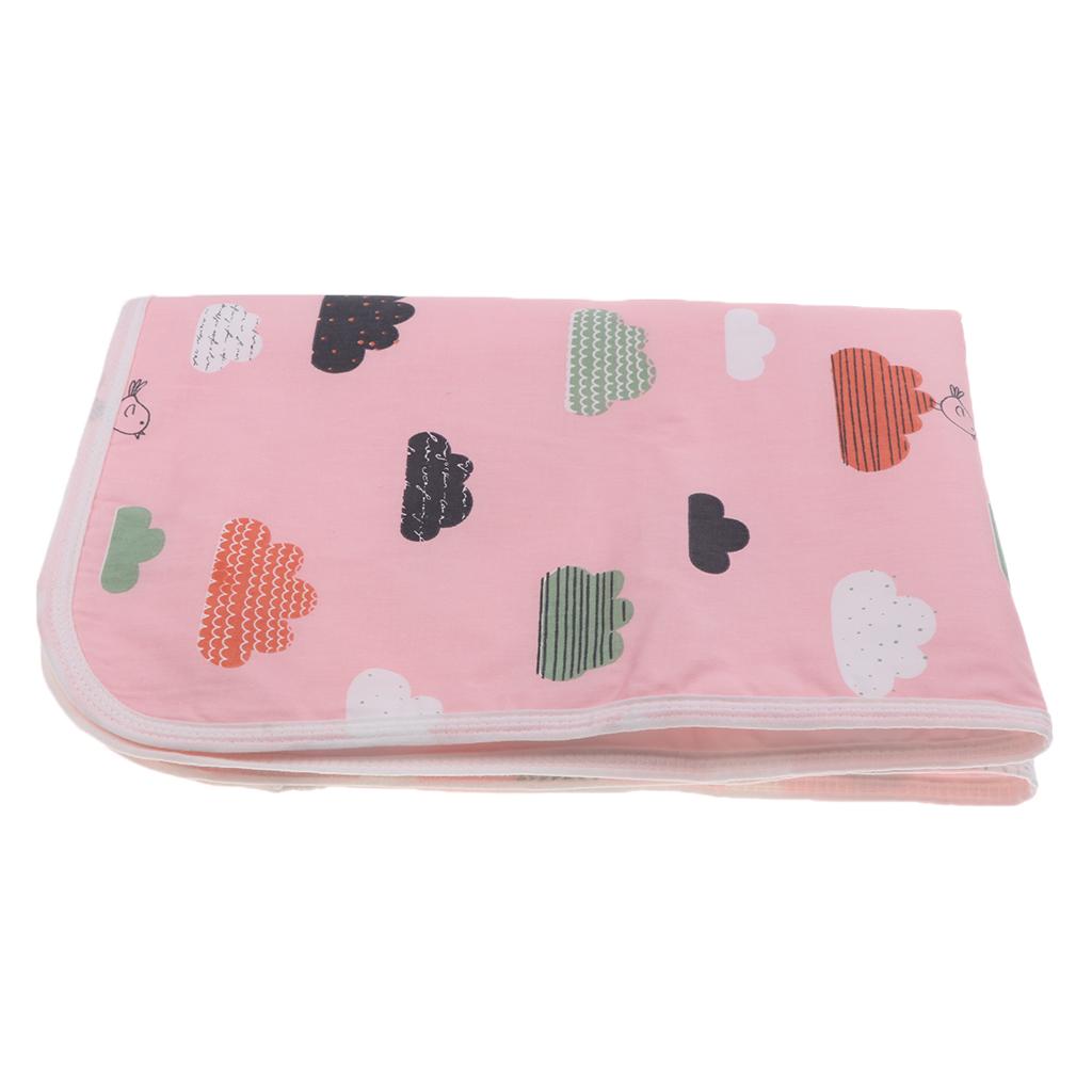 Baby Waterproof Cotton Urine Mat Nappy Bed Changing Diaper Pad 50x70cm Pink