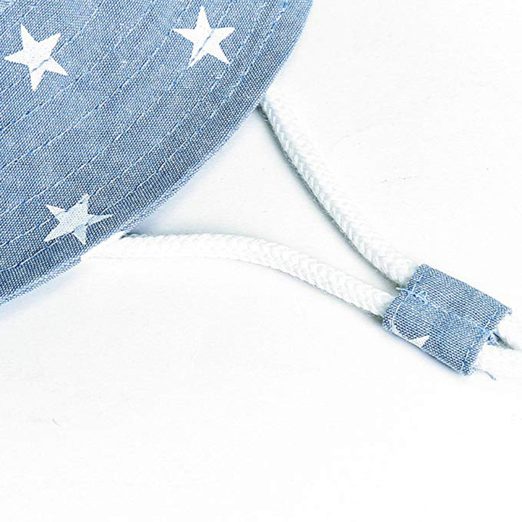 Cotton Summer Baby Sun Hat Bucket Hat Denim Toddler Tractor Cap Light Blue