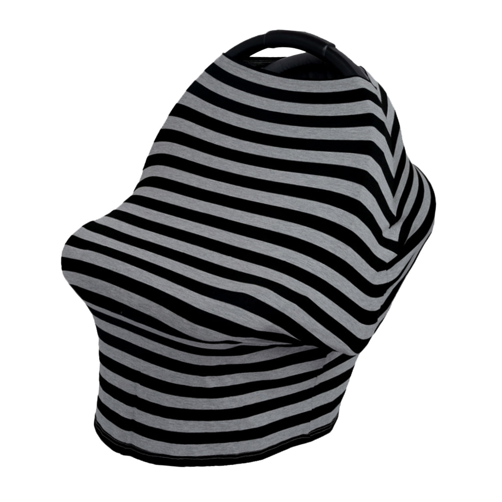Baby Infant Car Seat Nursing Covers Breastfeeding Cover Carseat Stripe black ash