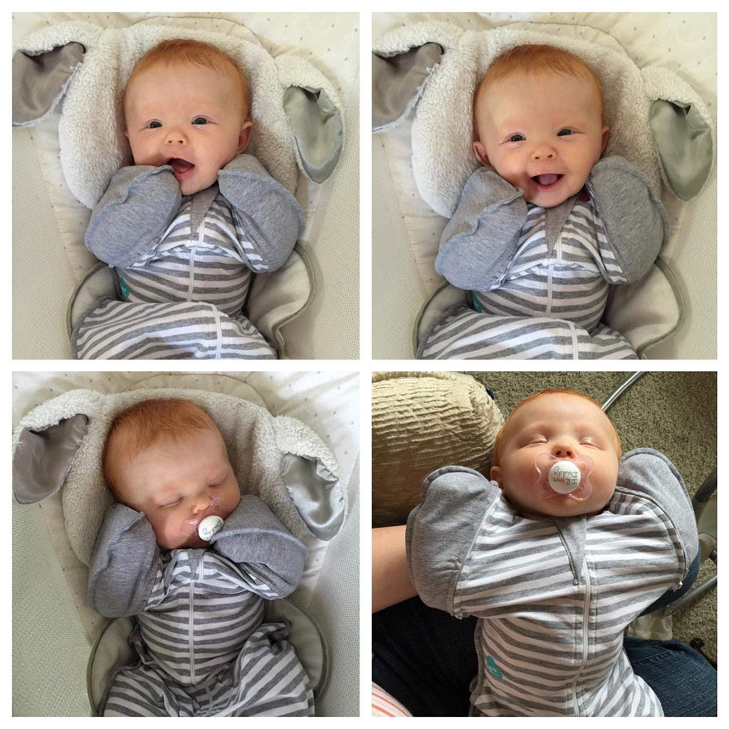 Baby Infant Sleeping Wrap Cotton Sleeping Bag XL (9-12 Months) Grey stripe