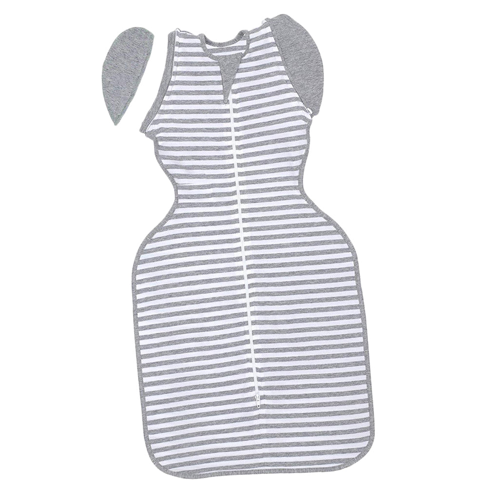 Baby Infant Sleeping Wrap Cotton Sleeping Bag XL (9-12 Months) Grey stripe
