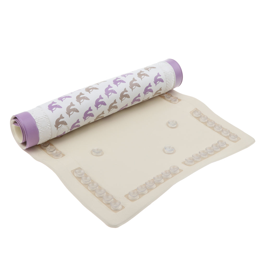 KIDS CHILDS SAFETY LONG STRONG SUCTION NON SLIP BATH SHOWER MAT Purple Whale