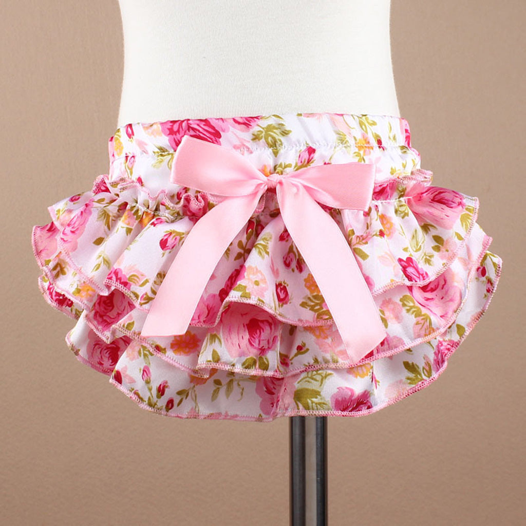 Baby Girls Soft Satin Diaper Cover Bloomers 12-24M Rose