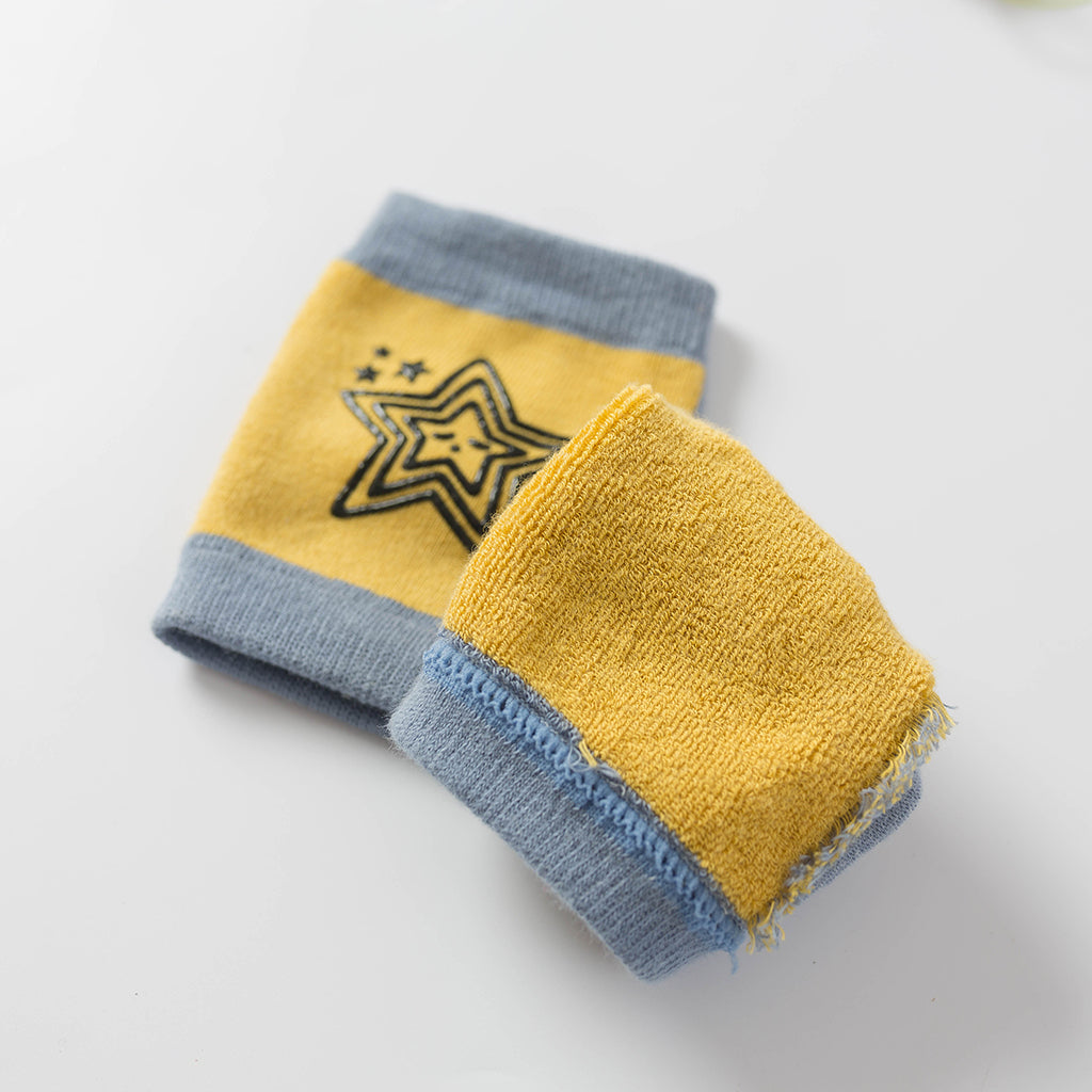 Breathable Cotton Baby Elbows Non-Slip Children's Knee Pads Yellow