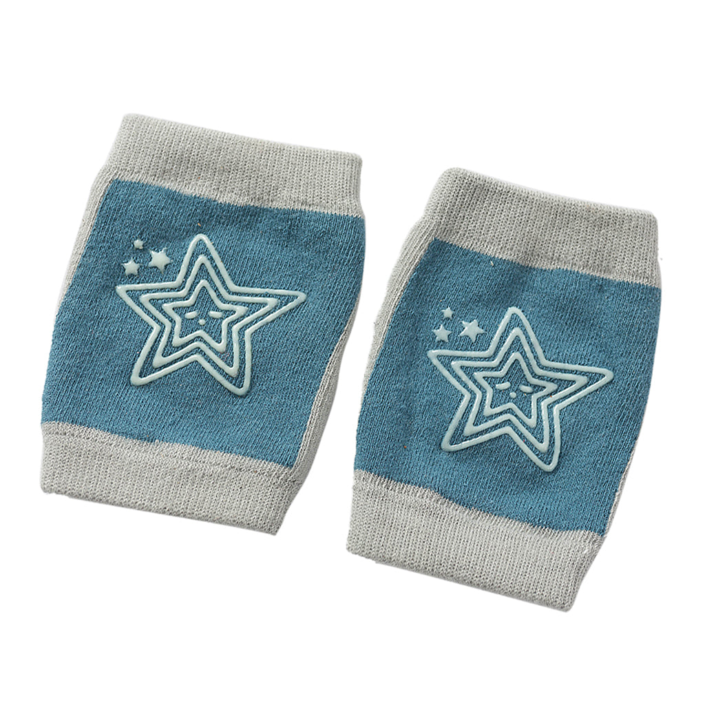 Breathable Cotton Baby Elbows Non-Slip Children's Knee Pads Blue