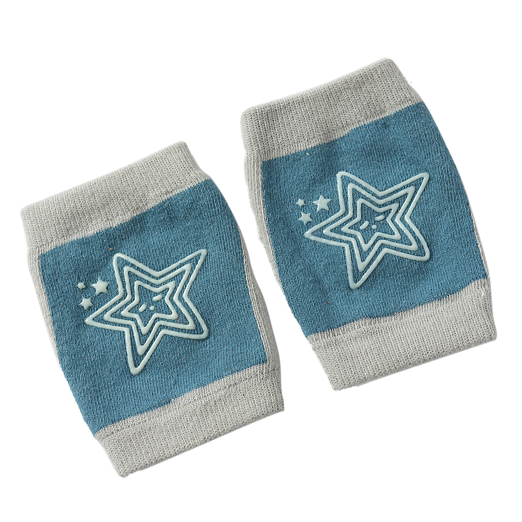 Breathable Cotton Baby Elbows Non-Slip Children's Knee Pads Blue