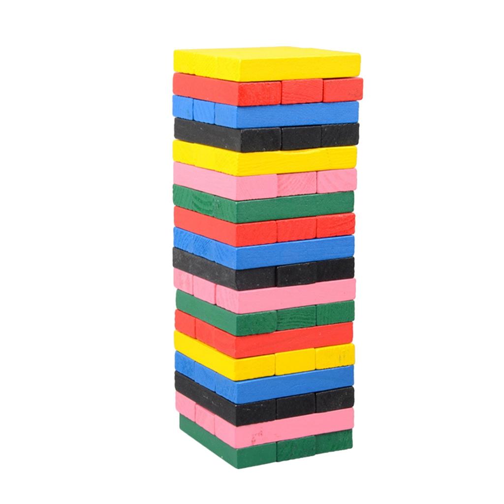 Wooden Stacking Board Games Building Blocks for Kids Multi