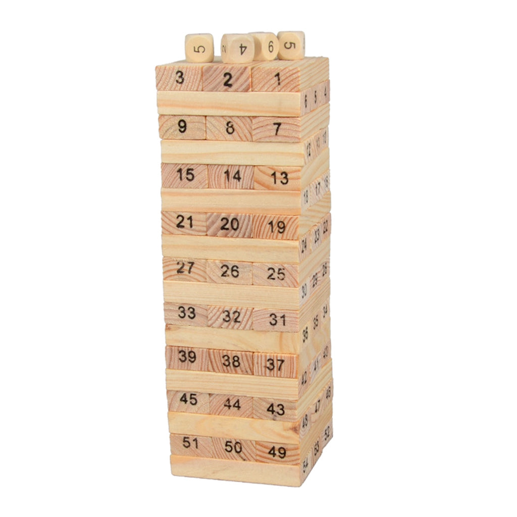 Wooden Stacking Board Games Building Blocks for Kids Number